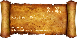 Kuttner Máté névjegykártya