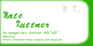 mate kuttner business card